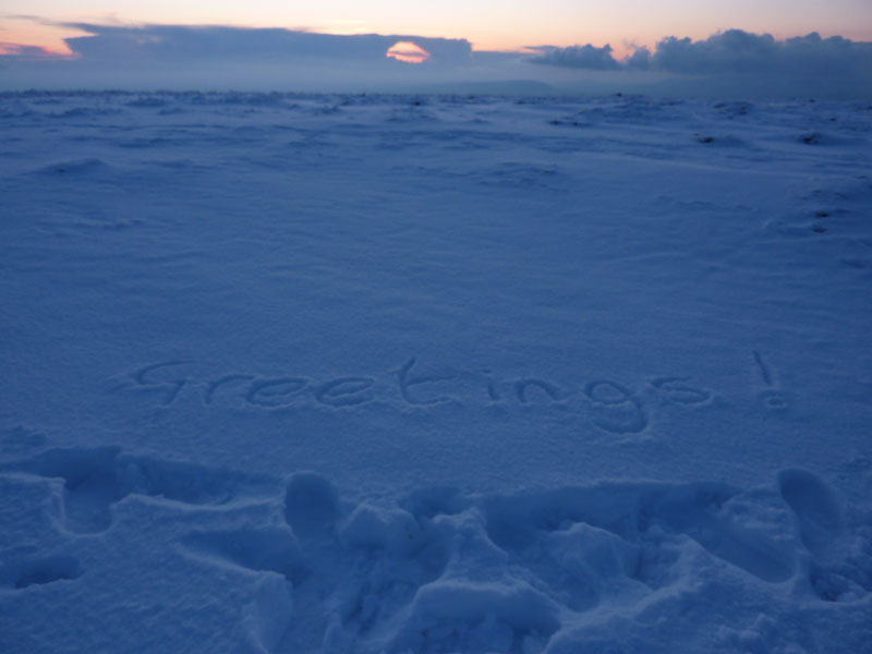 Greetings on Pendle Hill